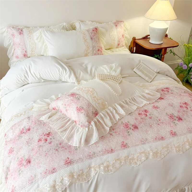 juego-de-ropa-de-cama-doble-de-algodon-hervido-estilo-princesa-con-volantes-y-estampado-de-encaje-romantico-frances-3-4-piezas-tamano-queen