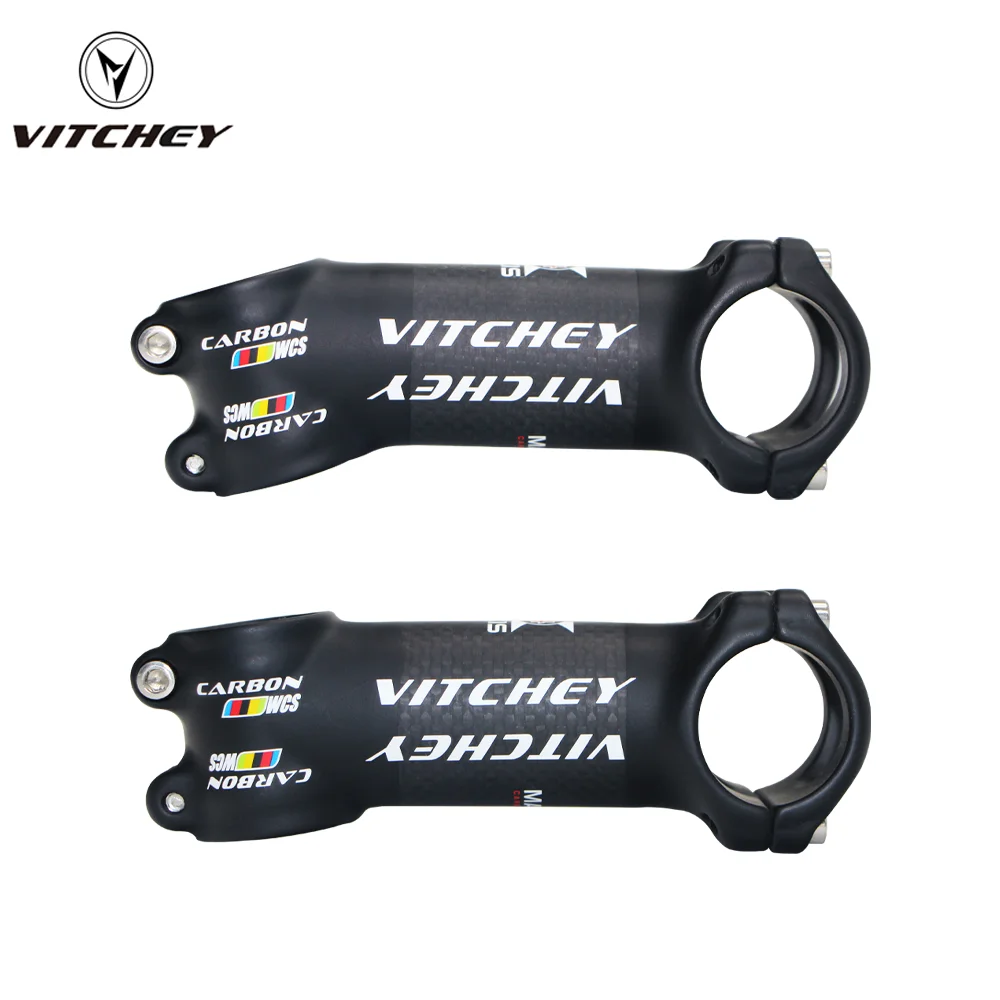 Vitchey WCS szosowy mostek rowerowy aluminiowy mostek karbonowy MTB mostek roweru górskiego części rowerowe 31.8*60-120mm 3K czarny błyszczący
