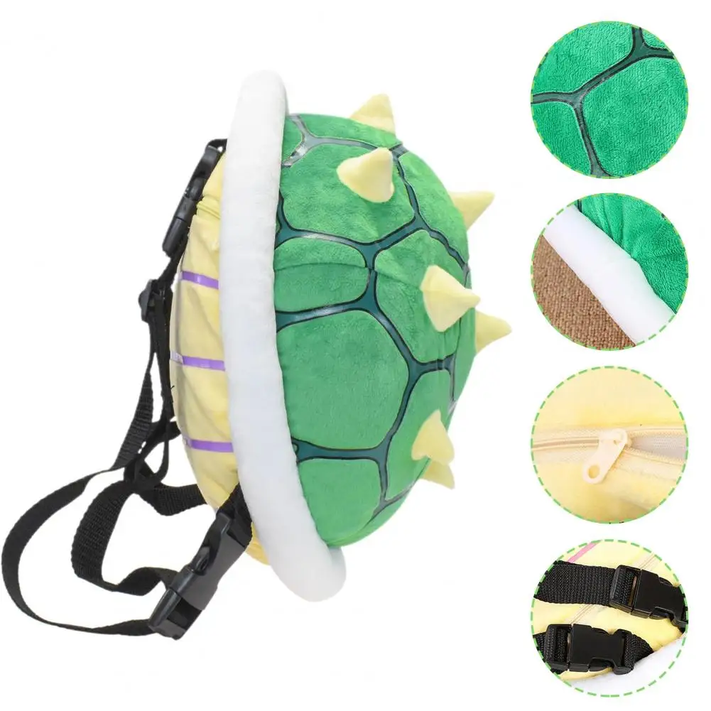 Turtle-inspired Kids' Travel Bag Cute Cartoon Turtle Shell Backpack Practical Kids Accessories with Lovely Snacks Toys Bag Green