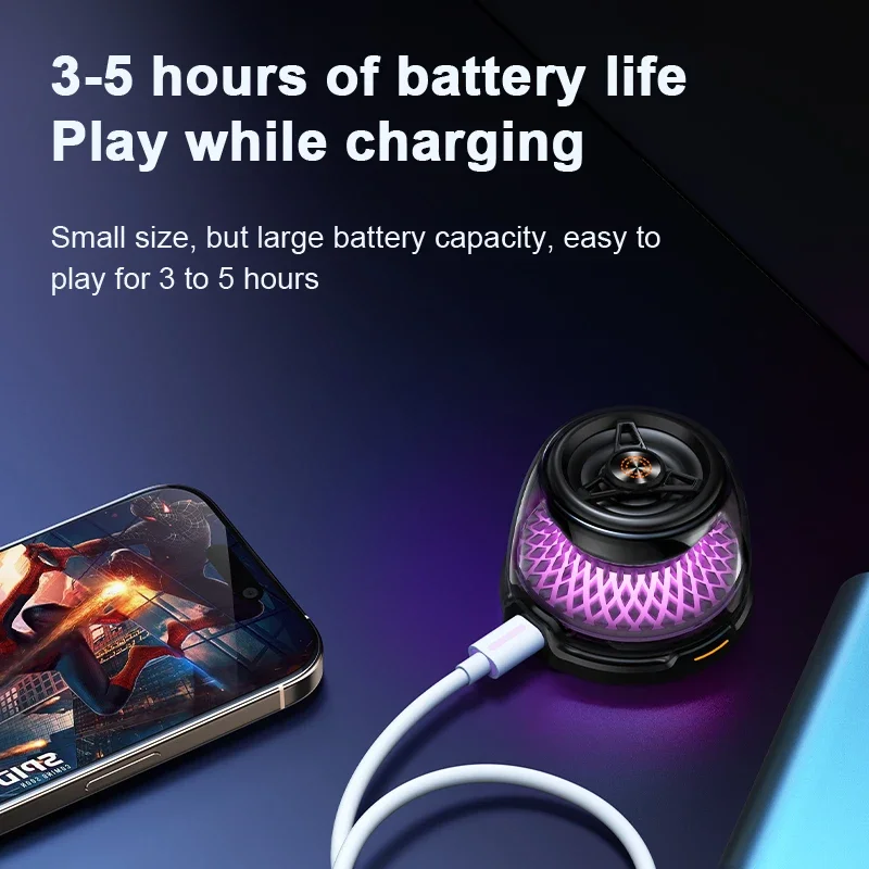 2025 Music Magnetic Wireless Charger Colorful Lights Wireless Speaker Suction Phone Charger