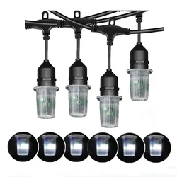 MEMEOKON 5M 10Bulbs Advertising  string Strobe Bulb Flashing Outdoor Hanging Light Event Birthday Party Decoration