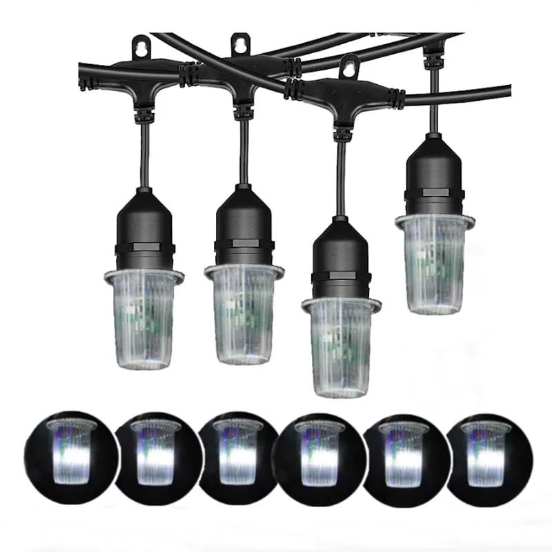 MEMEOKON 5M 10Bulbs Advertising  string Strobe Bulb Flashing Outdoor Hanging Light Event Birthday Party Decoration