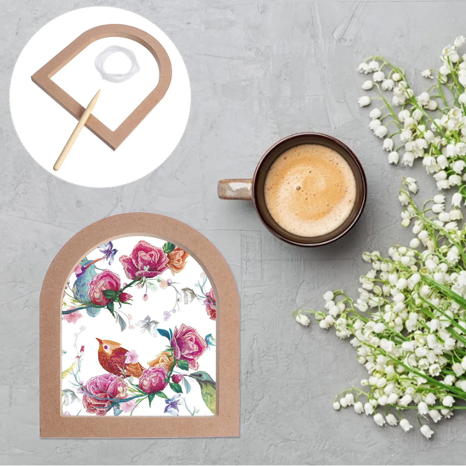 

Набор из 1 шт. деревянных пялец для вышивания крестиком, рамка для рукоделия, квилтинга, декоративная подставка, тонкая работа, для шитья и фиксации изделий