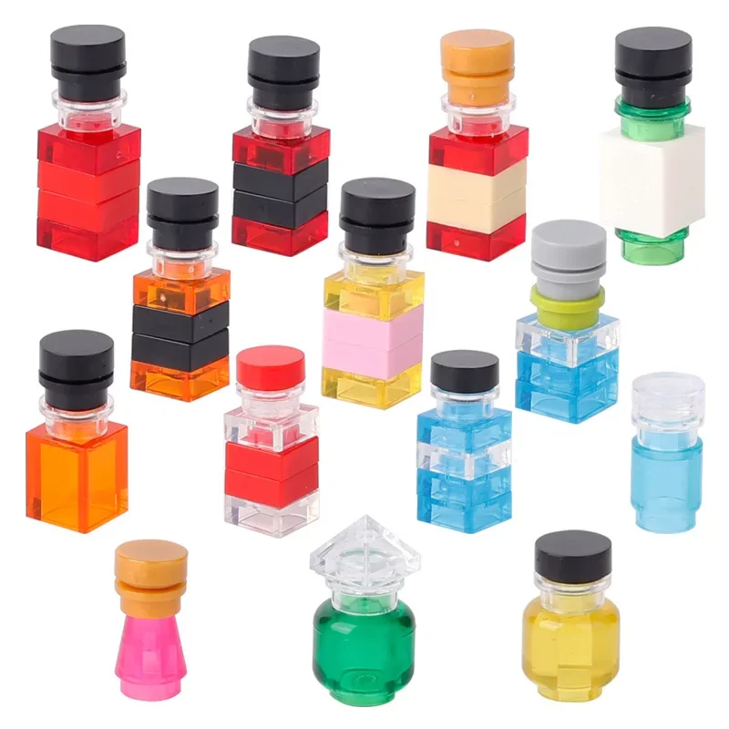 City Farmer Figures MOC Building Blocks Syringe Broom Umbrella Basin Telephone Wrench Computer Wine Bottle Glass DIY Toys N029