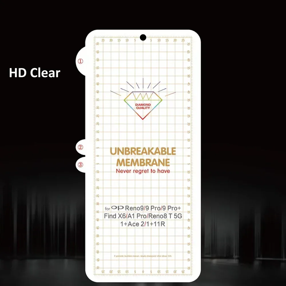Oppo find x6 pro/findx6用ヒドロゲルフィルム、ソフト保護プロテクター、透明、クリア