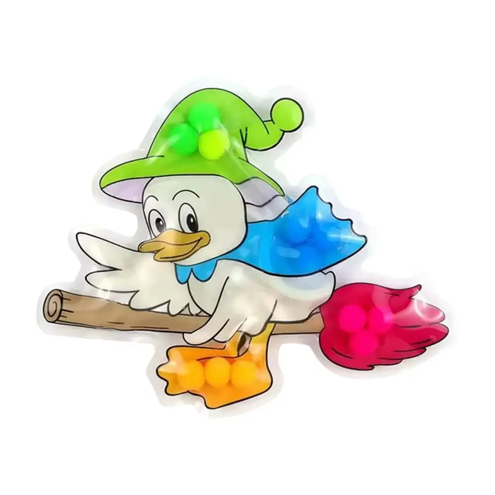 Bonito dobrável tapete pato espremer macio dos desenhos animados pato beliscar brinquedos classificação de cores colorido pato fidget presente