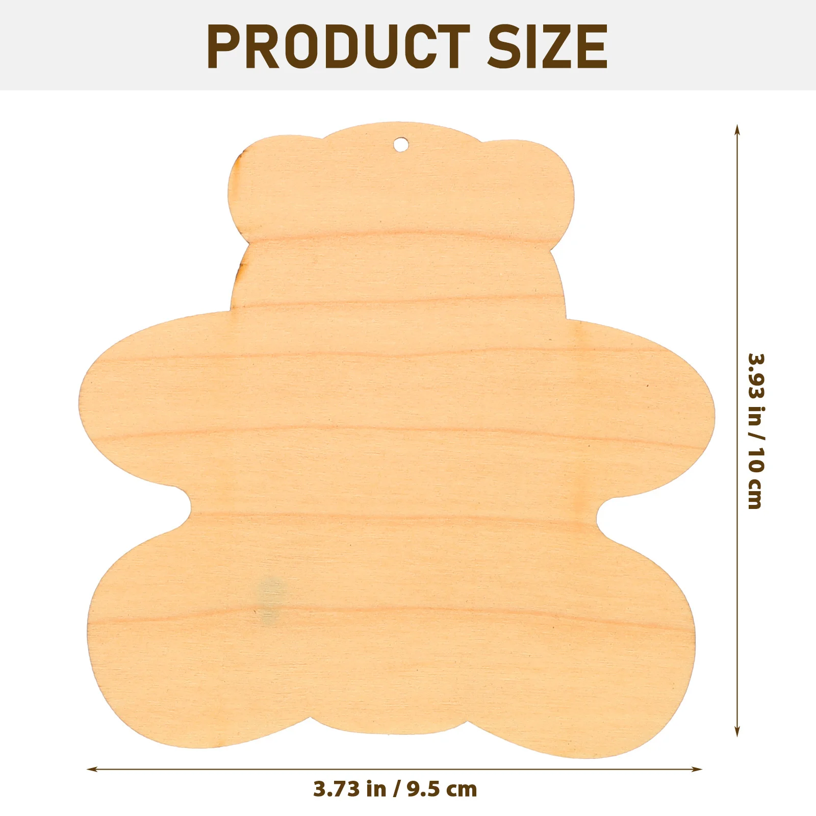 50 Uds. De fichas de grafiti en forma de oso de madera, rodajas DIY para estudiantes, fichas DIY pintadas a mano, decoración creativa para