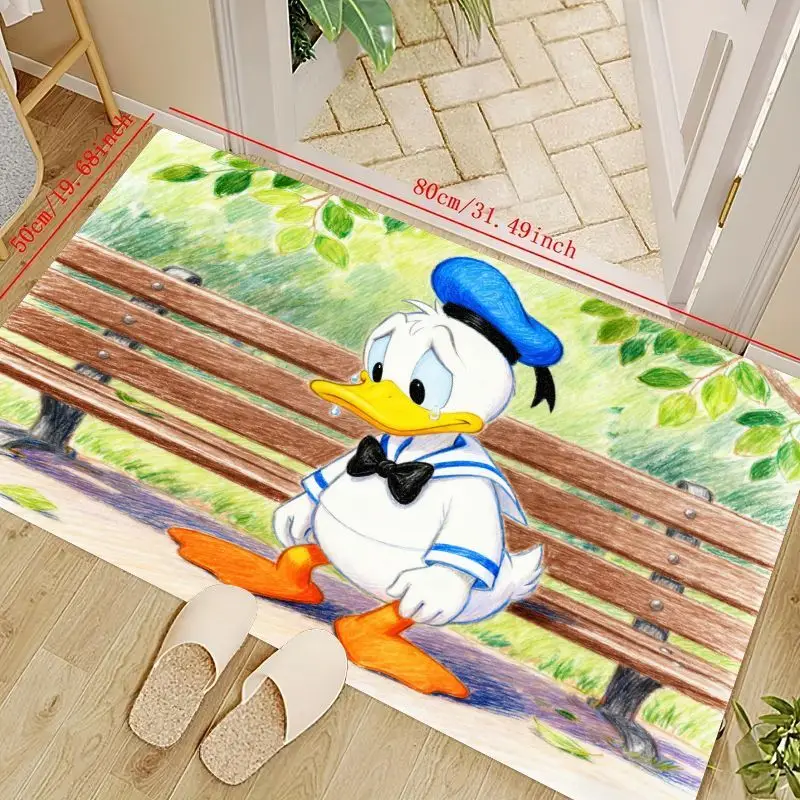 

1 шт. Disney Sad Crying Donald Duck мультяшный напольный коврик 50x80 см (19,68x31,49 дюйма) Нескользящий моющийся коврик для детской комнаты, спальни Liv
