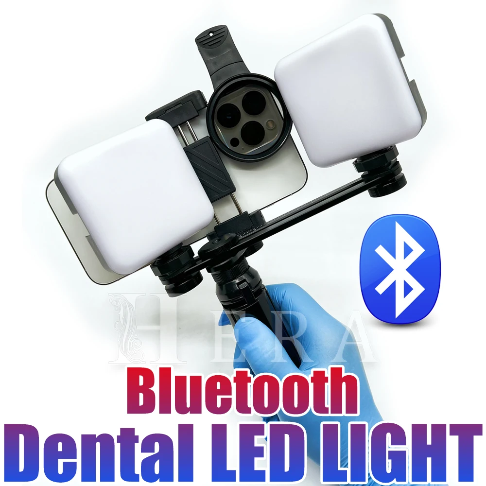 Lampka do fotografii dentystycznej z Bluetooth i statywem, lampka do wypełniania jamy ustnej dla dentystów, sprzęt do lamp dentystycznych. MK17