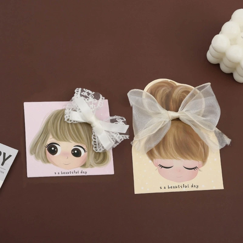 Cartoon Girls Display Cards Hair Accessories Barrettes Holder Display Cardboard