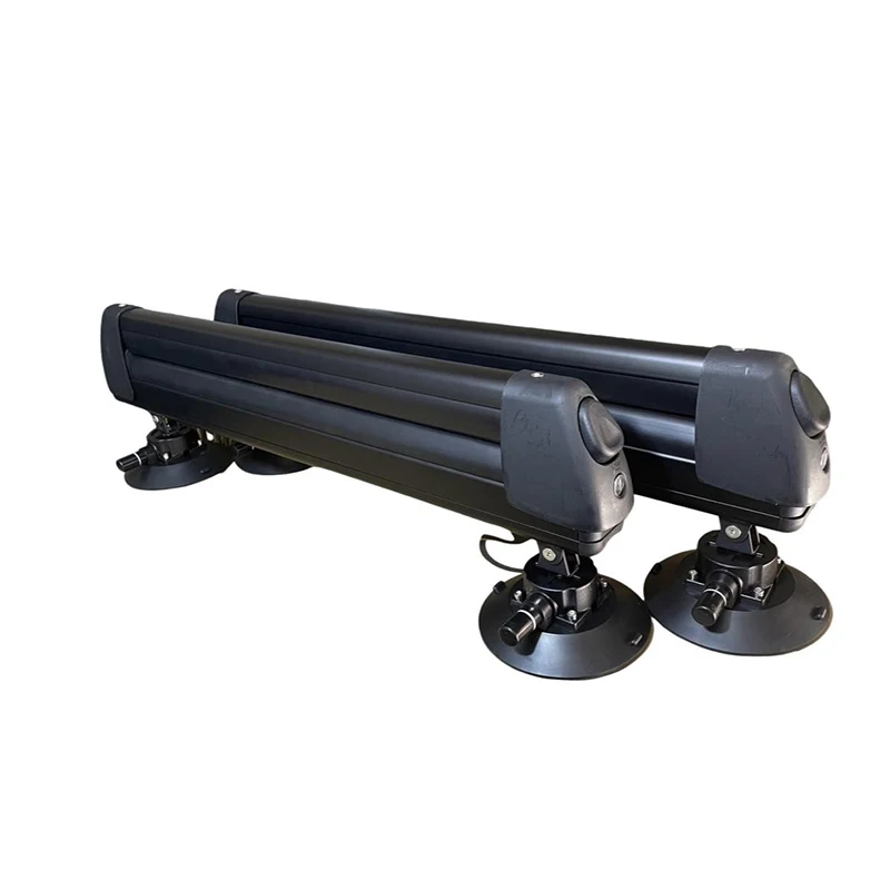 new 6061 Aluminum Ski & Snowboard Roof Rack for Car SUV w/ 4 Lockable Suction Cups Universal Winter Sports Carrier Set Anti-Fall