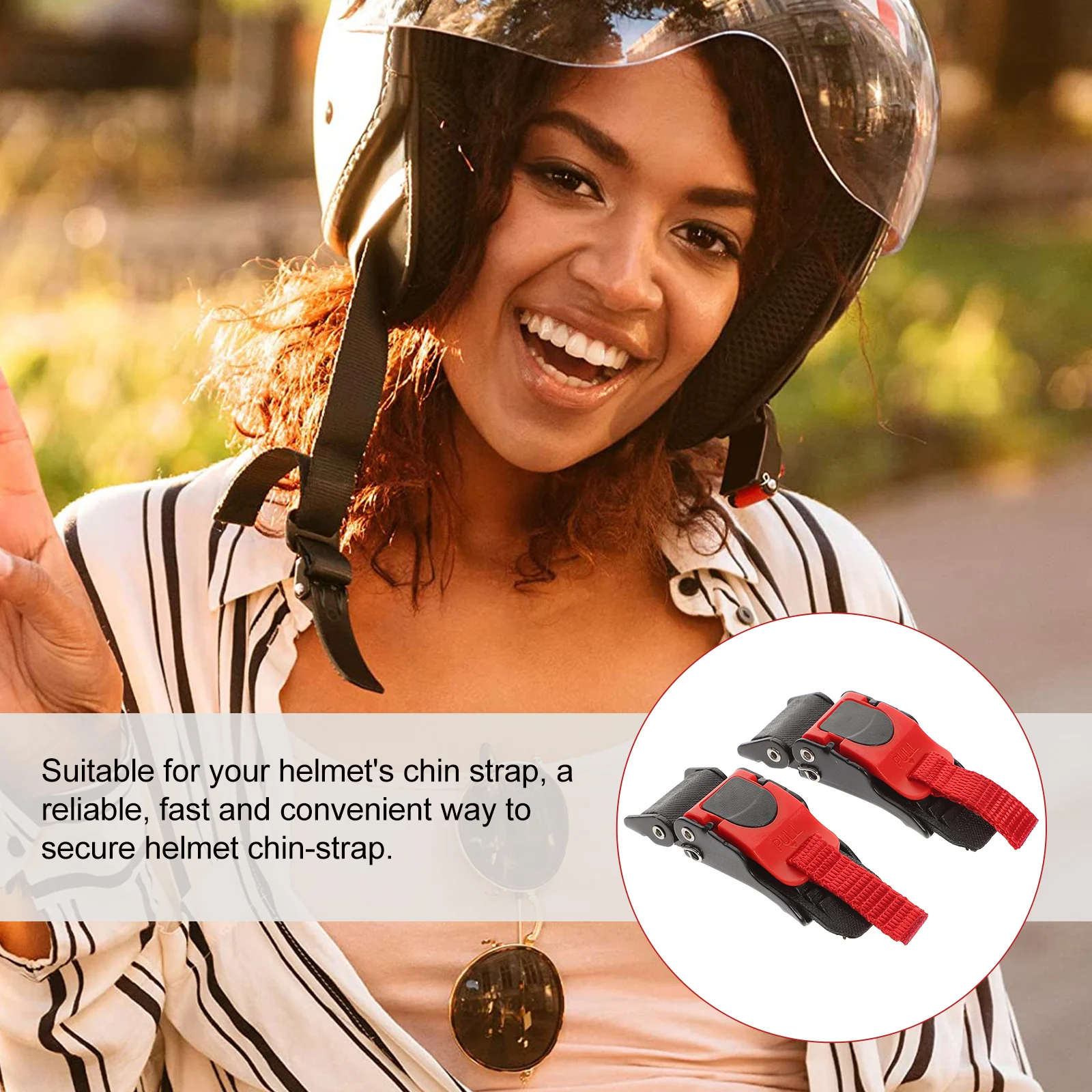

2Pcs Chin Strap Buckle Quick Release Parts for Motorcycle Ski ABS Iron Durable Easy Clean Long Service Time Motorcycle