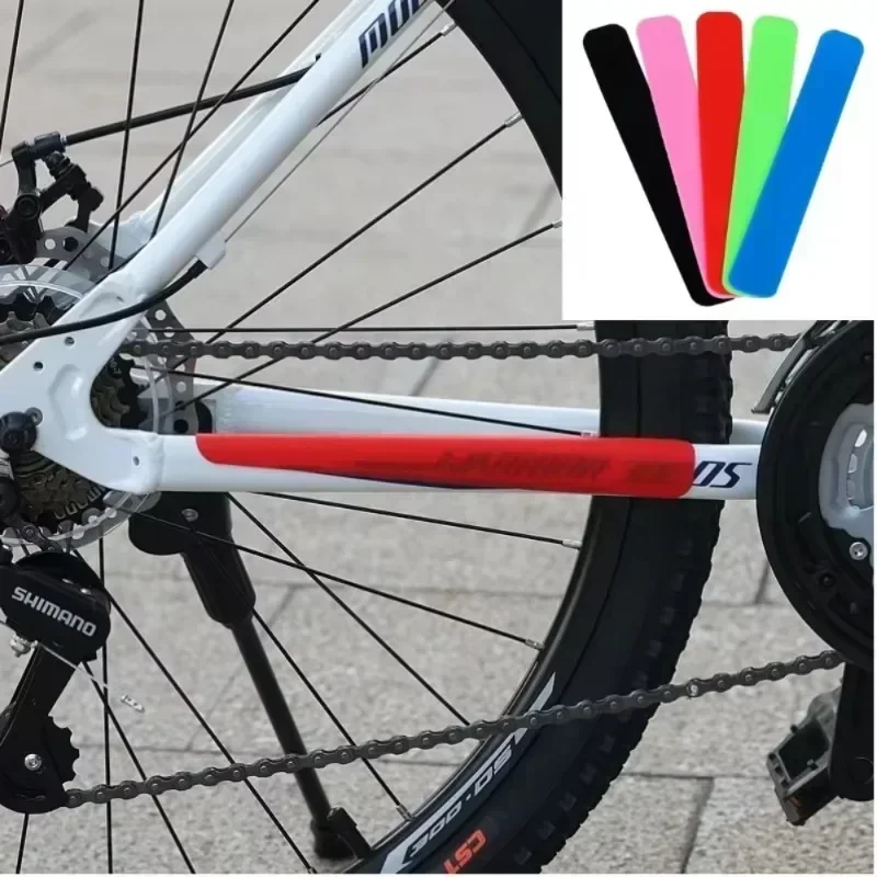 1pc Bicycle Silicone Chain Sticker Frame Protection Sticker Silicone Mountain Bike Road car Anti-scratch Protective Film