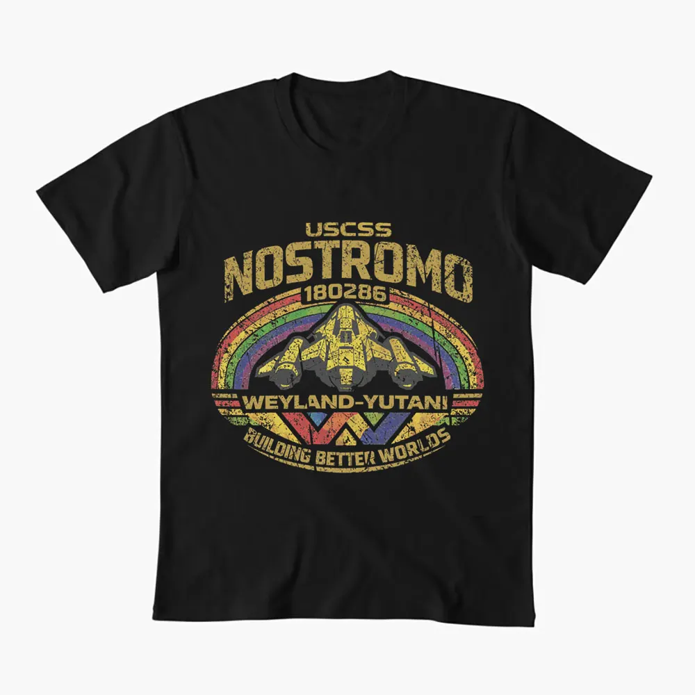 

USCSS Nostromo 0412 Xenomorph Horror movie Weyland Sci-Fic Alien Gift T-Shirt 100% cotton Graphic clothes All size tops S6X