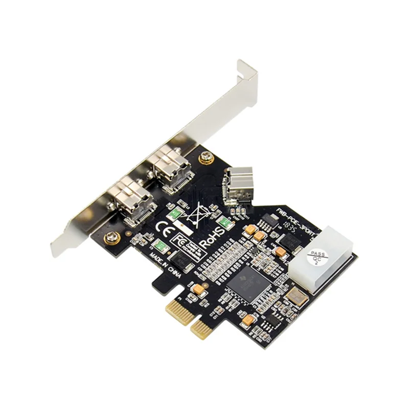 

Карта контроллера Classic-PCI Express PCI-E X1 на 3 порта 1394B, дополнительная карта для камеры Firewire 800 IEEE 1394 B 2 + 1, захват видео