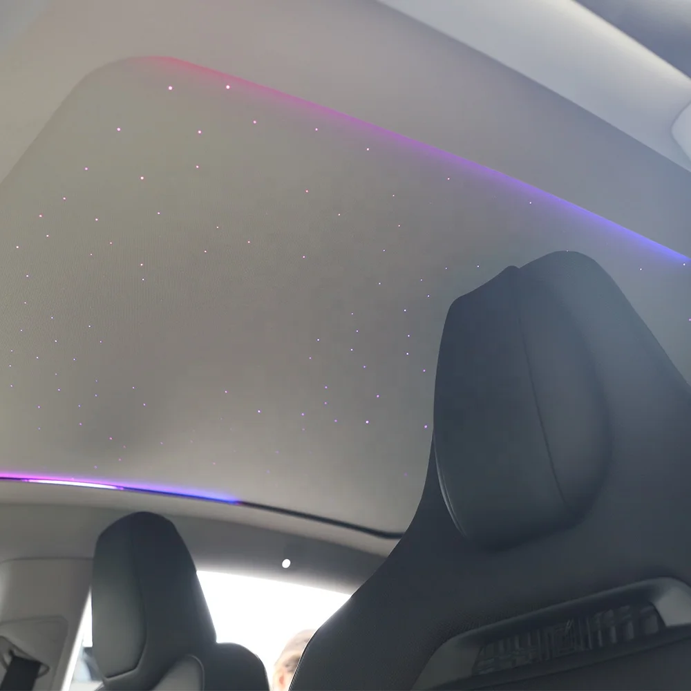New Model Y Juniper Starry Sky Sunshade Voice Control Electric Retractable Roof Sun Shade Interior Upgrade 6