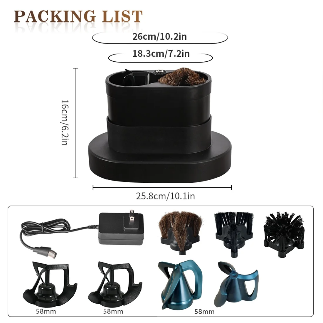 Commercial Electric Coffee Portafilter Cleaner Large Capacity Knock Box Head Espresso Coffee Powder Tool for Coffee Shops