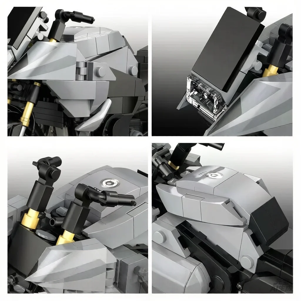 1:12 Maßstab Japanisches Motorrad-Modell GSX1300R Hayabusa Katanas Bausteine Spielzeug-Sammlung für Jungen Geschenke – Detail 5