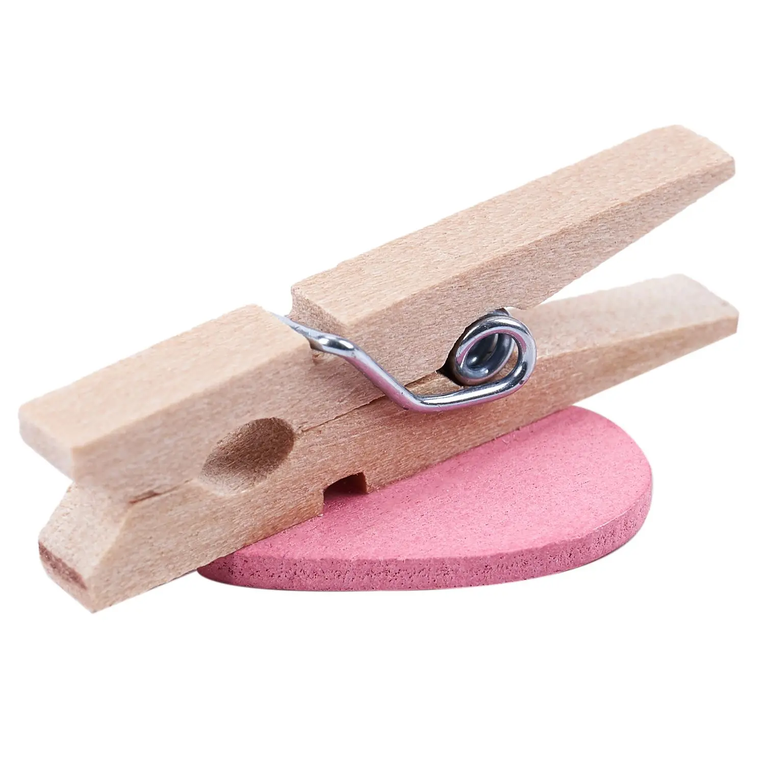 Mini Love Heart Shape Wooden Clips Message Photo Holder Album Card Paper Pegs Decor Photography - Pink 20 Pcs