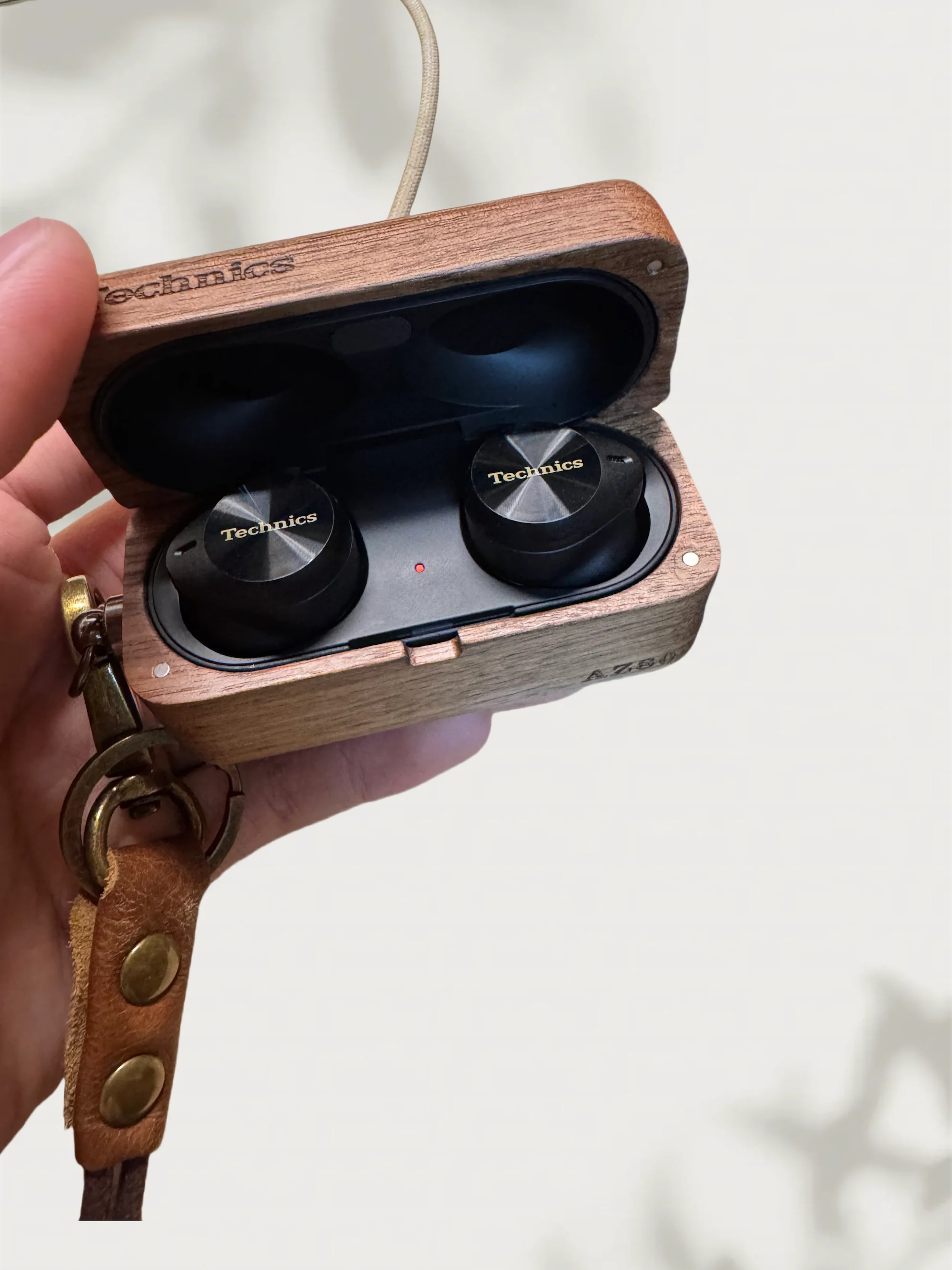 Kopfhörer-Schutzhülle aus Walnussholz, geeignet für Panasonic Technics AZ80 kabellose Bluetooth-Kopfhörer Ghibli