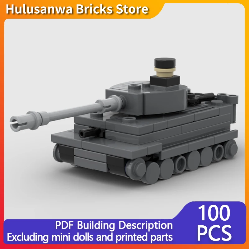 

Micro Tiger 1 WW2 Military Tanks Model MOC Building Bricks War Equipment Modular Technology Gifts Holiday Assemble Children Toys