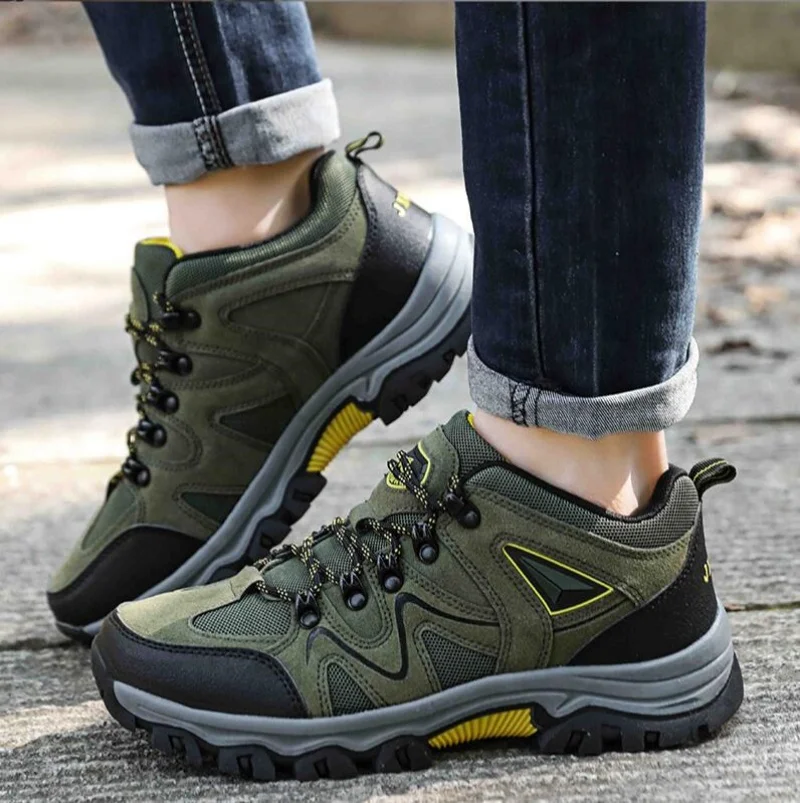 

2025 Men's Hiking Shoes All-terrain Outdoor Sports Breathable Wear-resistant Mesh Non-slip Hiking Shoes Outdoor Cycling Sneakers