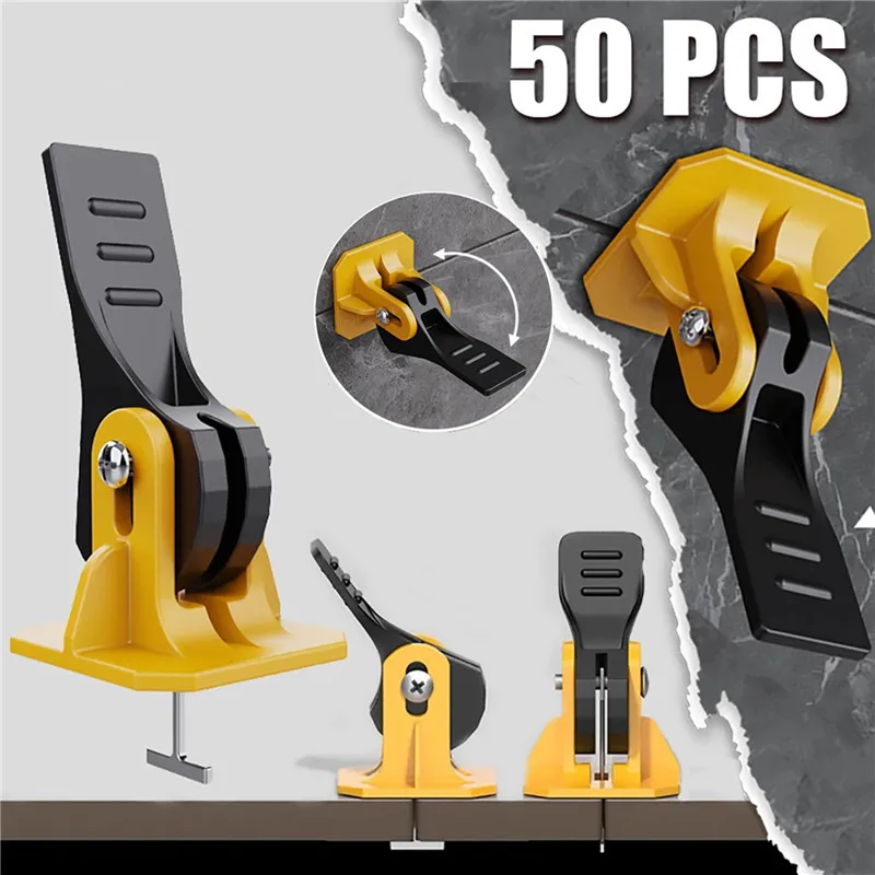 50pcs Tile Leveling System Adjuster Positioning Artifacts Leveler Locator Spacers For Flooring Wall Tile Construction Tools