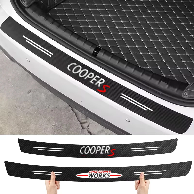 1pc Car Trunk Bumper Decorative Protective Film Stickers for Mini Coopers Works R56 R50 R51 R52 R53 R52 R55 R58 R59 Countryman 