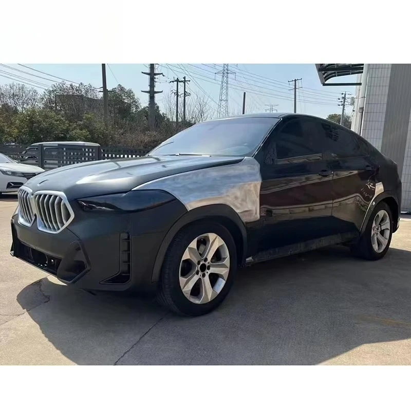 أحدث مجموعة تحويل المصد الأمامي الحاجز هود رئيس ضوء Bodykit ل X6 E71 ترقية إلى طقم الجسم G06 #4