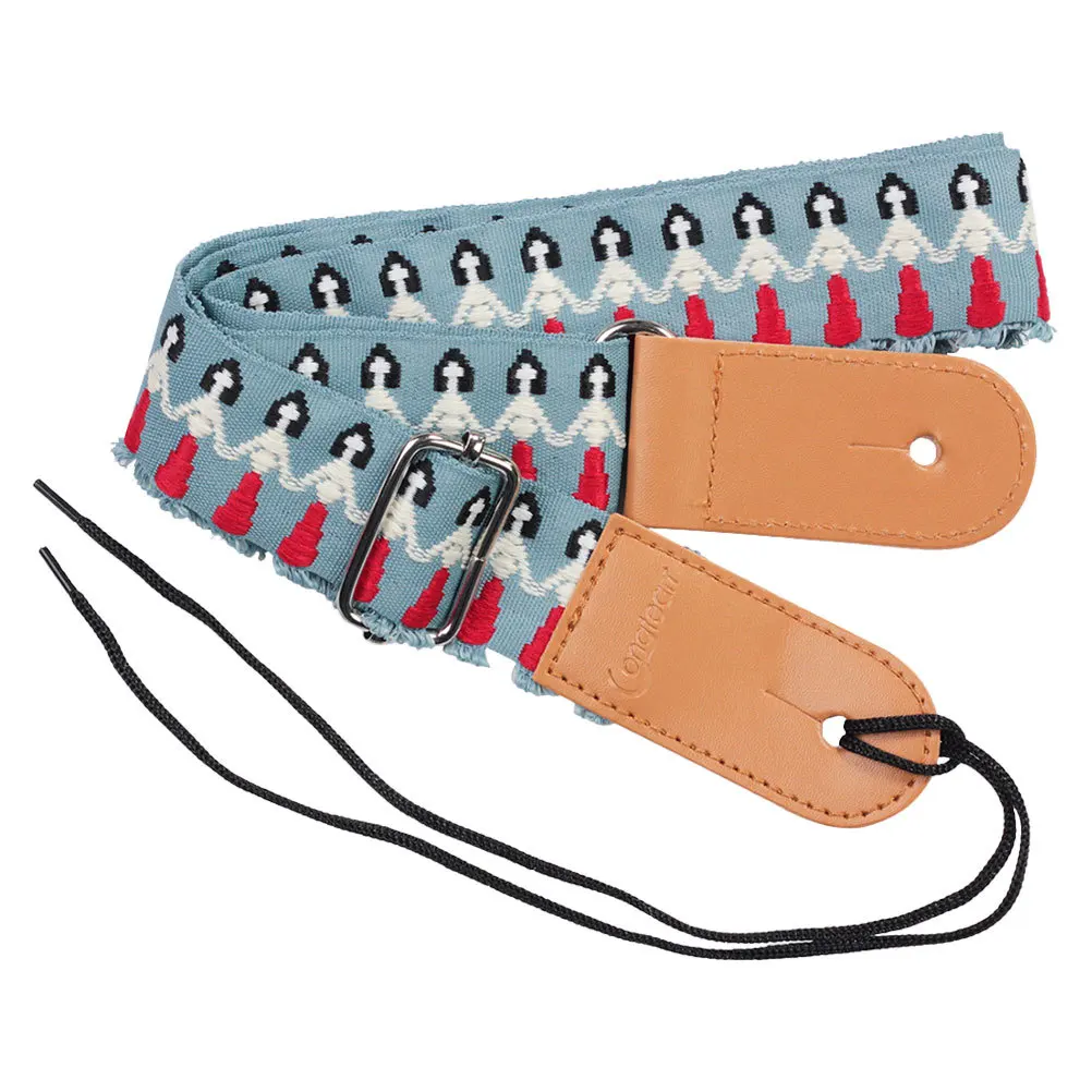 

Fashionable Embroidered Ukulele Strap Thickened Shoulder Belt for Guitar Electric Bass Exquisite Craftsmanship Music Performance