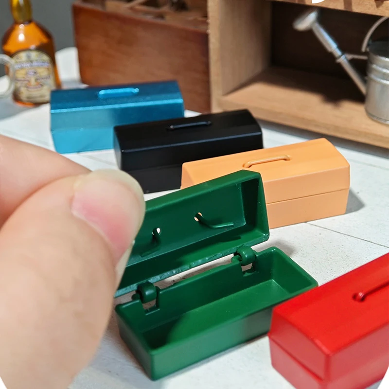 1/12 Dollhouse Simulation Mini Toolbox Storage Box Model Dollhouse Furniture Accessories Micro Scene Construction Props