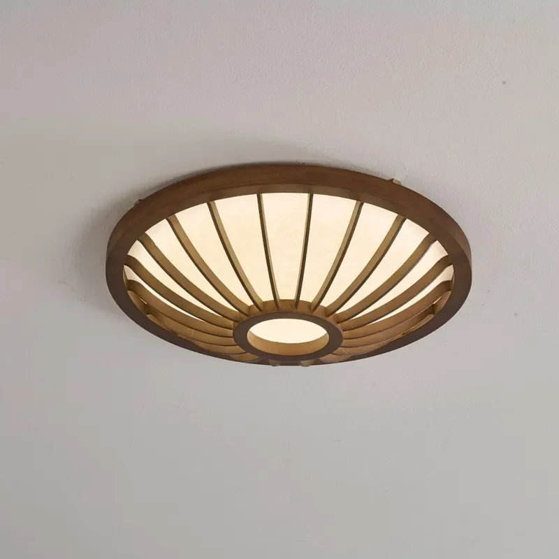 Chinese Song Dynasty Style Ceiling Lamp Wabi Sabi Retro Design Eye Care Lighting for Bedroom Study Living Room Dining Area