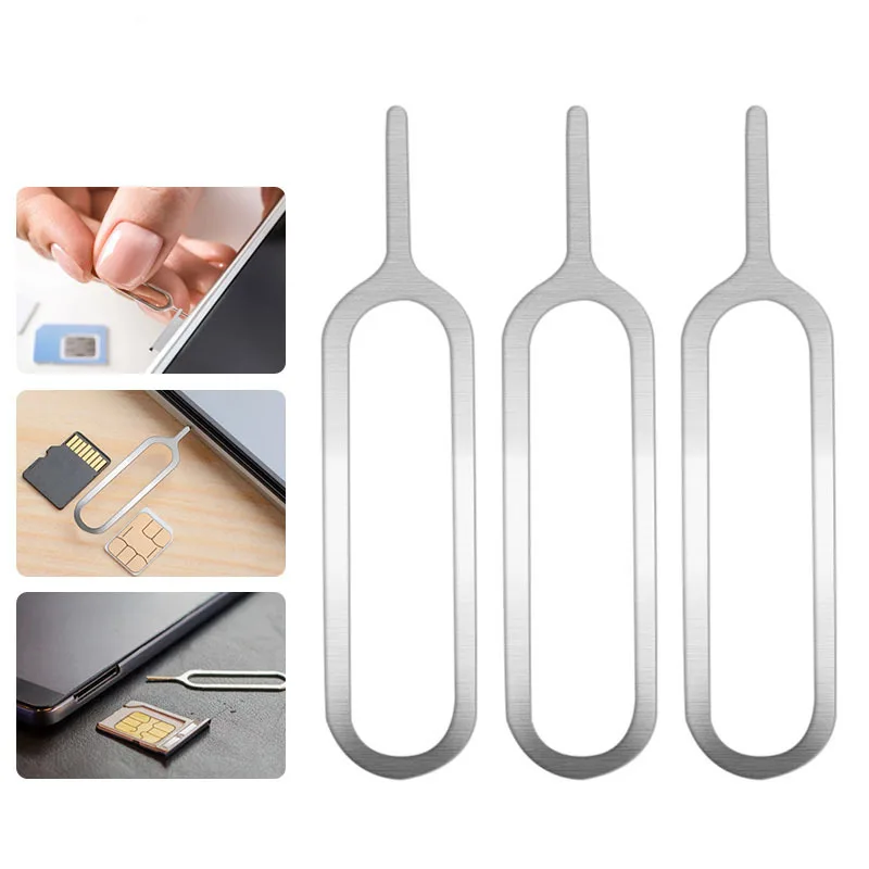 100Pcs/lot Universal Sim Card Tray Pin Ejecting Removal Needle Opener Ejector For Mobile Phone For iPhone 12 For SamSung HUAWEI