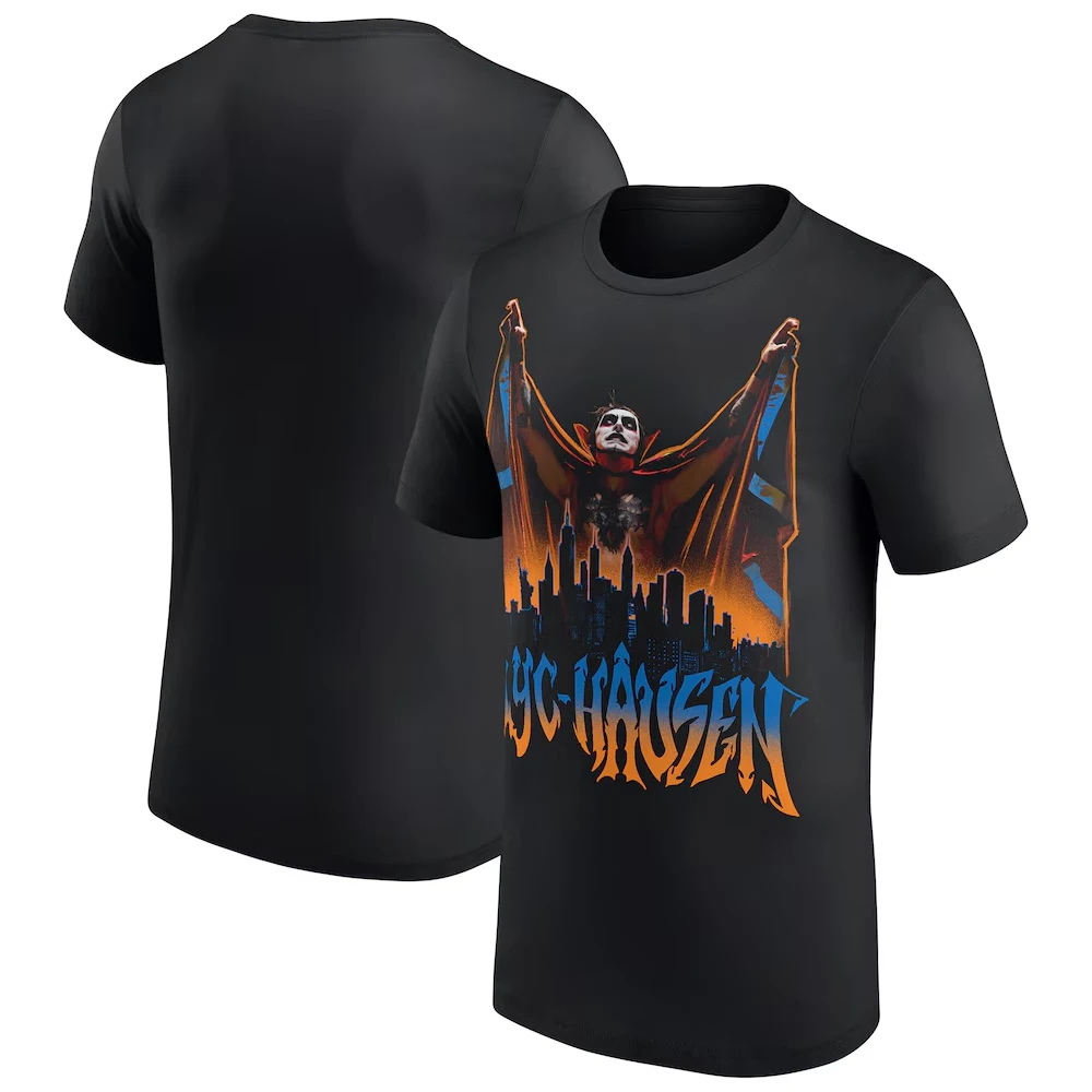 Men's Black Danhausen Fanatics Fest New York 2026 T-Shirt 3D Printed Quick Dry Short Sleeve Sports Casual Plus Size T-Shirts 5XL