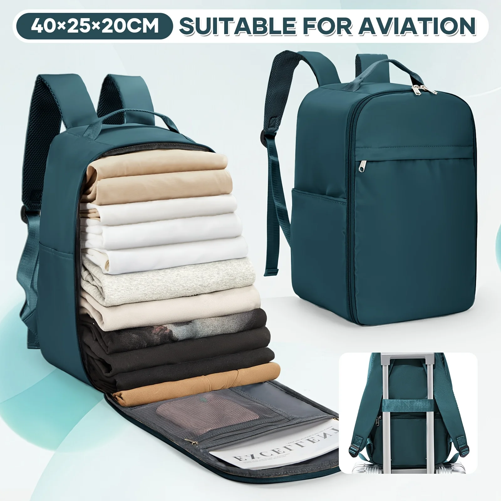 Airplane Hand Luggage Backpack for Ryanair 40x20x25 Cabin Bag, Lightweight Aeroplane Carry-Ons Travel Backpack Short distance