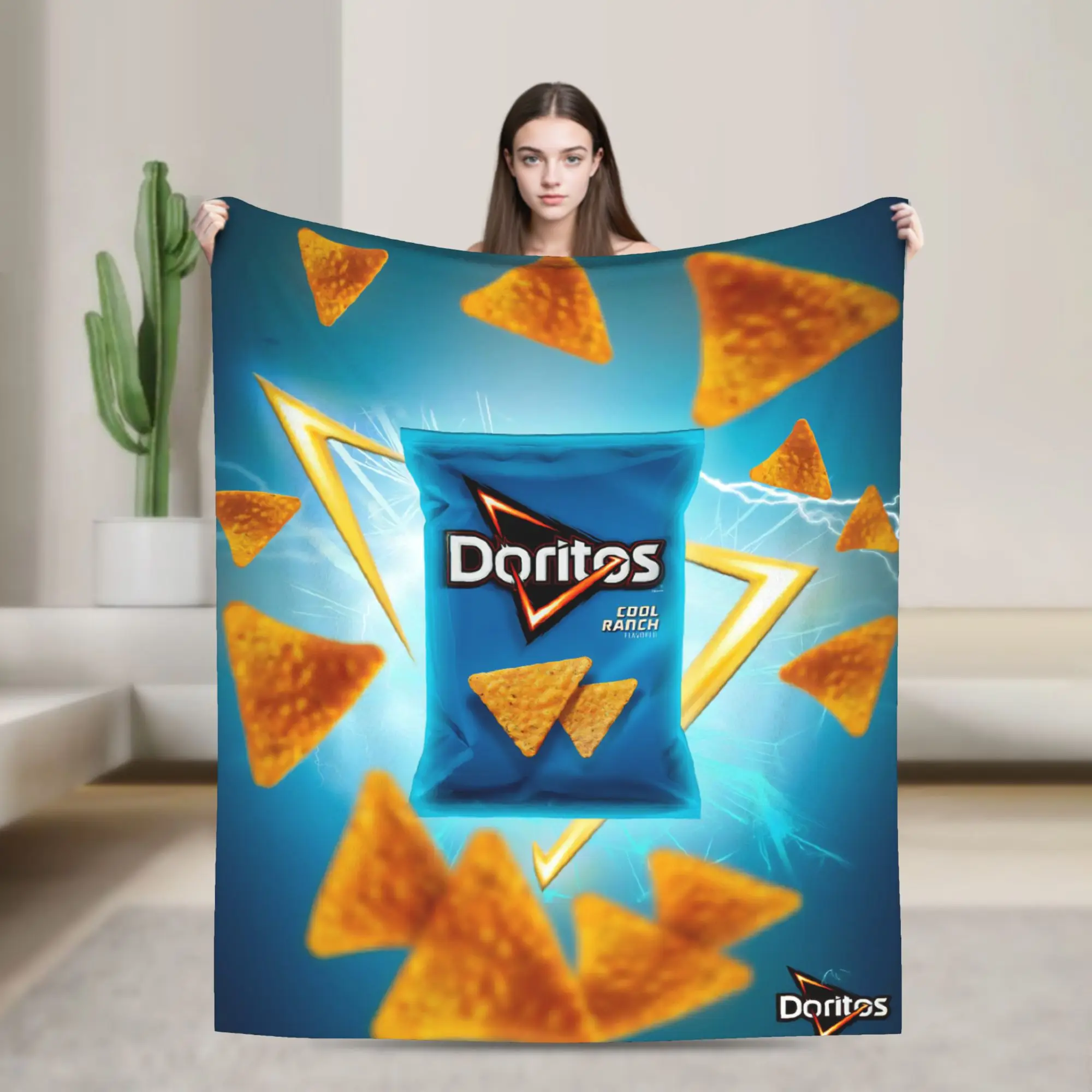 Doritos Tortilla Chips Puffed Food Blankets Airplane Travel Flannel Throw Blanket For Outdoor Warm Design Quality Bedspread Gift