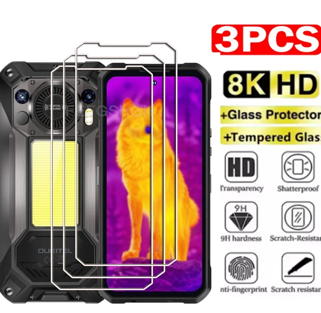 3 Stück HD-Glas für Oukitel WP61 Ultra 6,78" WP61 WP61Ultra Plus WP61Plus Ti Gehärtetes Glas Displayschutzfolie Schutzfilm