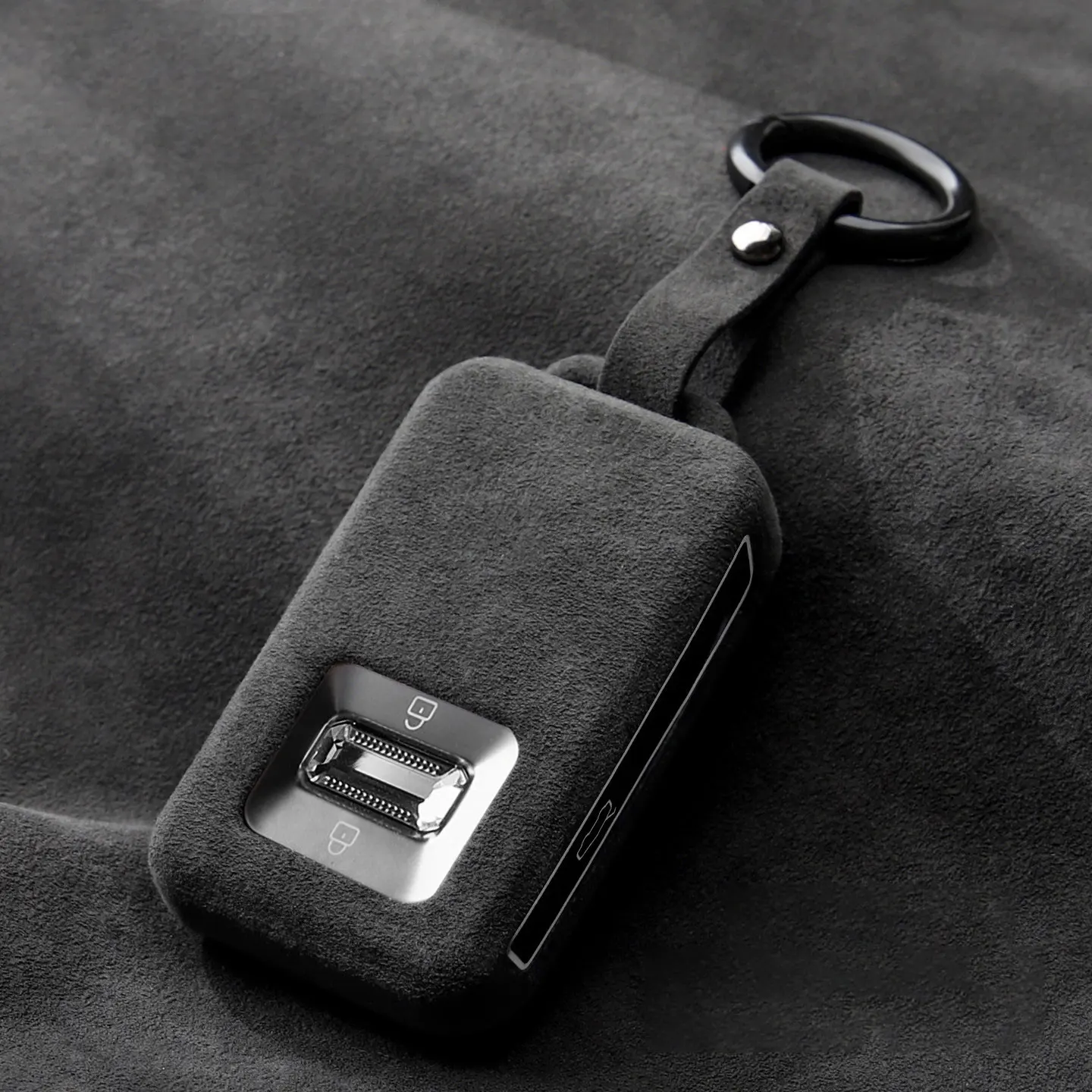 Suede Leather Car Remote Key Cover For Zeekr 8X 001 9X 2026 Key Case Protective Shell Car Accessories