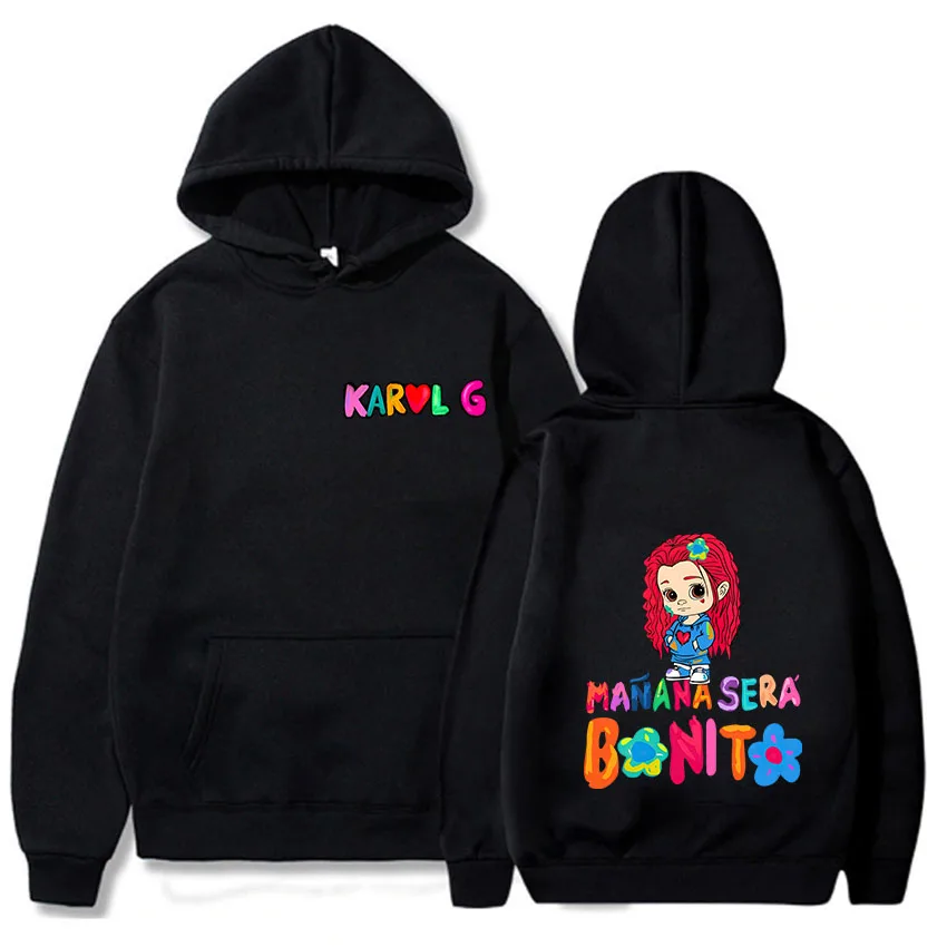 Karol G Manana Sera Bonito Hoodies for Men Women Sudadora Couples Hooded Printed Multicolour Long Sleeve Fashion Streetwear Y2k