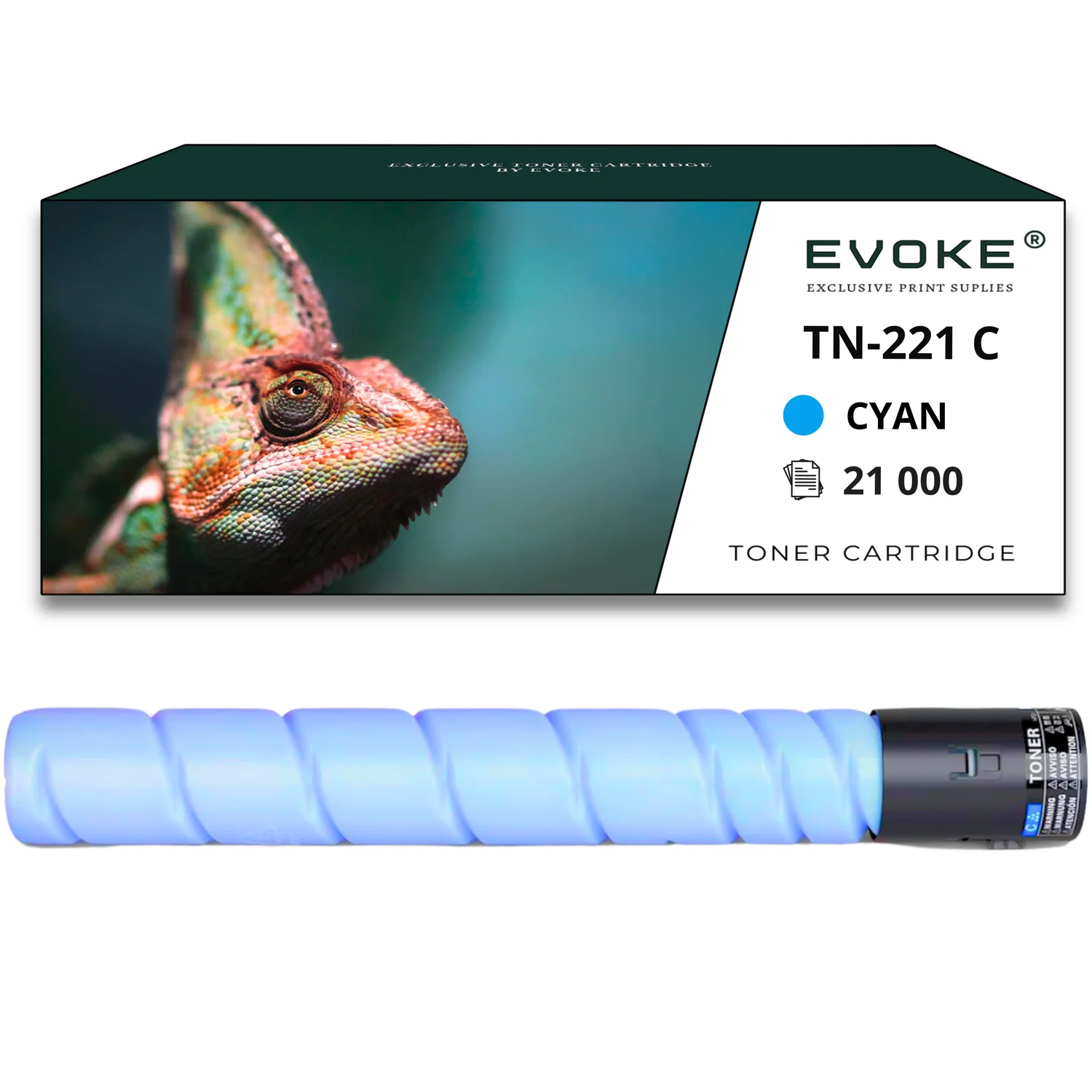 Evoke Compatibele Toner voor Konica Minolta Tn-221C Tn221C Tn-221 Tn221 Cyaan 21000 Pagina's C227 C287