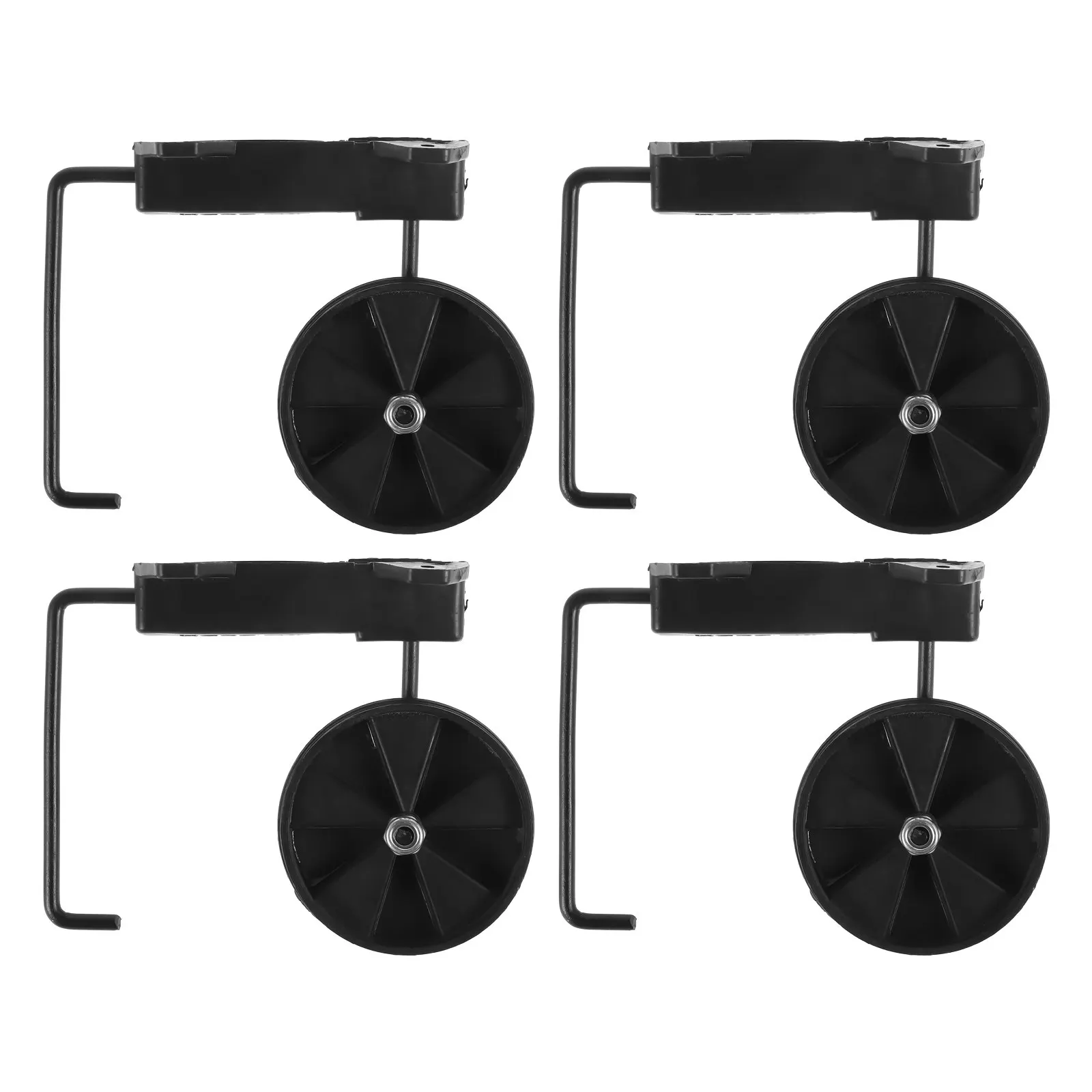 4Pcs Folding Shopping Cart Wheels Strong Load Capacity Replacement Casters for Trolley Cart Small Bike Stabilizer Wheels