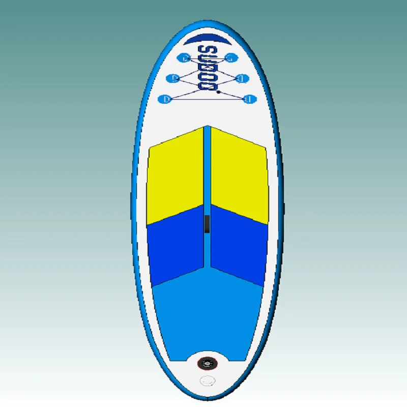 Blue And Yellow Block Inflatable Paddle Board Adult Professional Standing Sea Surfboard Folding Convenient Paddle Board