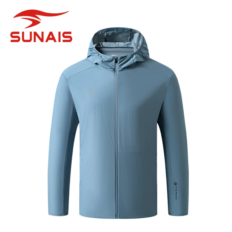 SUNAIS Men's UPF50+ Sun Protection Hoodie, Quick Dry Cooling Anti-UV Skin Jacket for Hiking Travel 630311