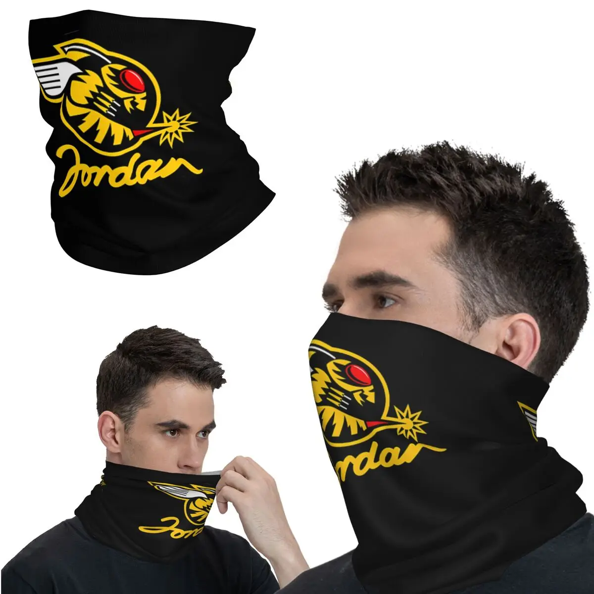 Racy Jordan Grand Prix Bandana Neck Gaiter Printed Motorcycle Motocross Wrap Scarf Balaclava Cycling Unisex Adult Breathable