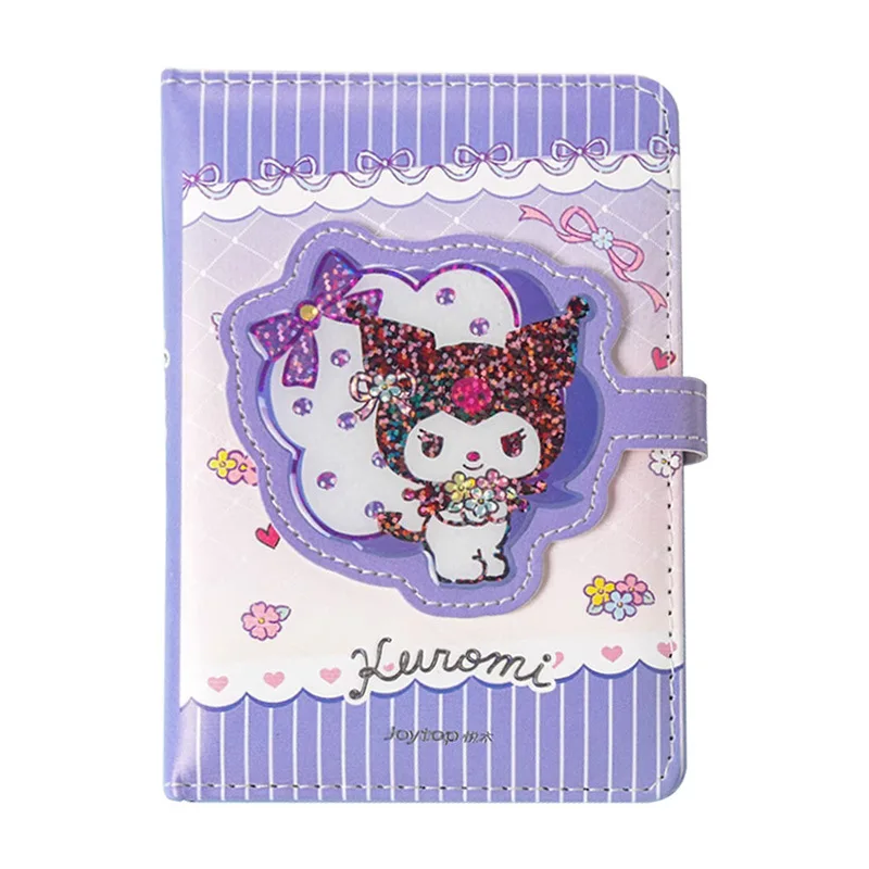 2025 Sanrio Notebook Kawaii Miniso Mymelody Kuromi Japanese Student Cartoon Color A6 Magnetic Buckle Notebook