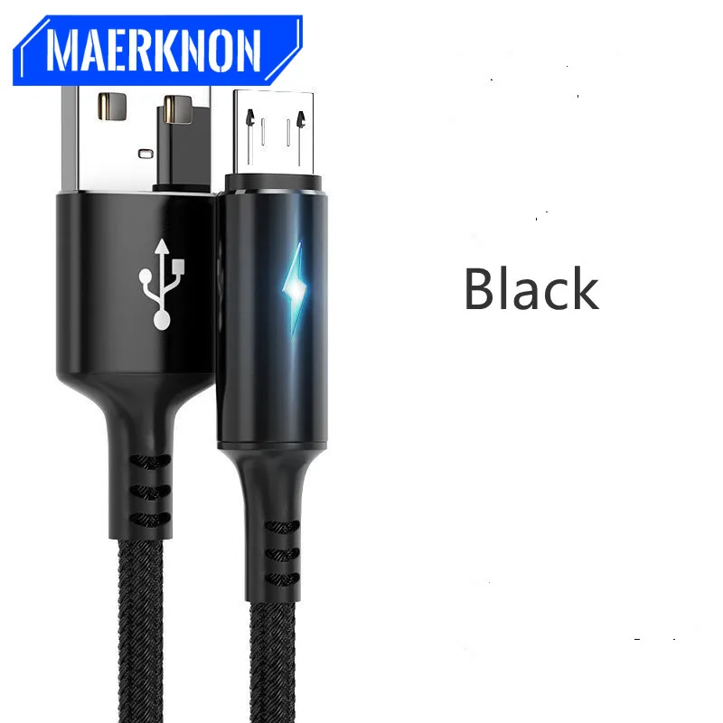 

3A Fast Charging Micro USB Cable Sync Data Microusb Cable for Samsung Xiaomi Huawei Android LED Mobile Phone Cables Micro Cord