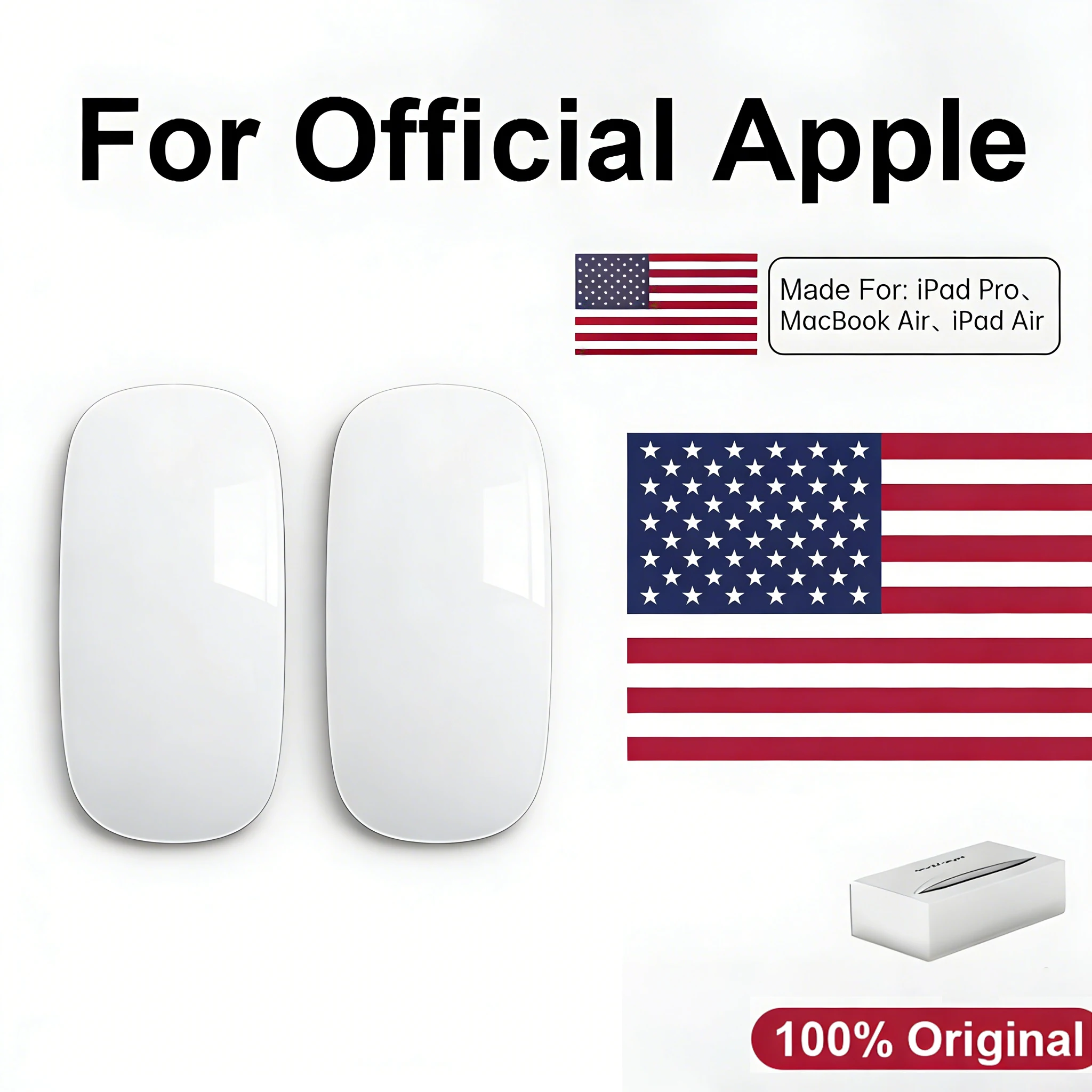 Official Original For APPLE Magic Wireless Mouse Bluetooth 5.0 Macbook Pro Air Mini Laptop iPad Tablet PC iPad Multi-Touch Mouse