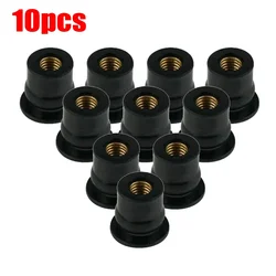 New Arrival High Quality 10PCS / KIT Universal Rubber Nuts M6 Neoprene Nuts Damper Panel Fixing 6mm M6 Convex Rubber Nuts