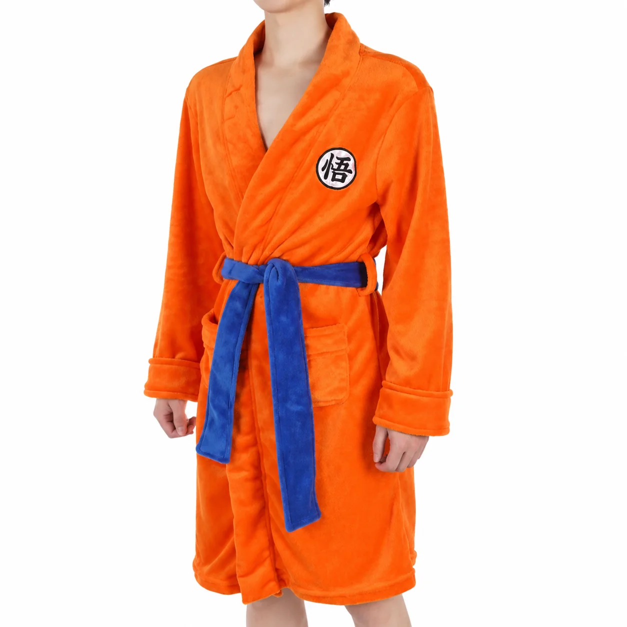 peignoir-en-flanelle-orange-avec-ceinture-bleue-manches-longues-robe-de-chambre-douce-en-polyester-vetement-d'interieur-d'hiver-peignoir-de-detente-pour-adultes