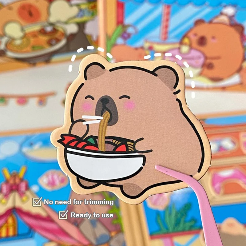 Capybara Refrigerator Magnet Cartoon Game Book Birthday Party Activities Handbook Quiet Book Whole Children'S Decorative